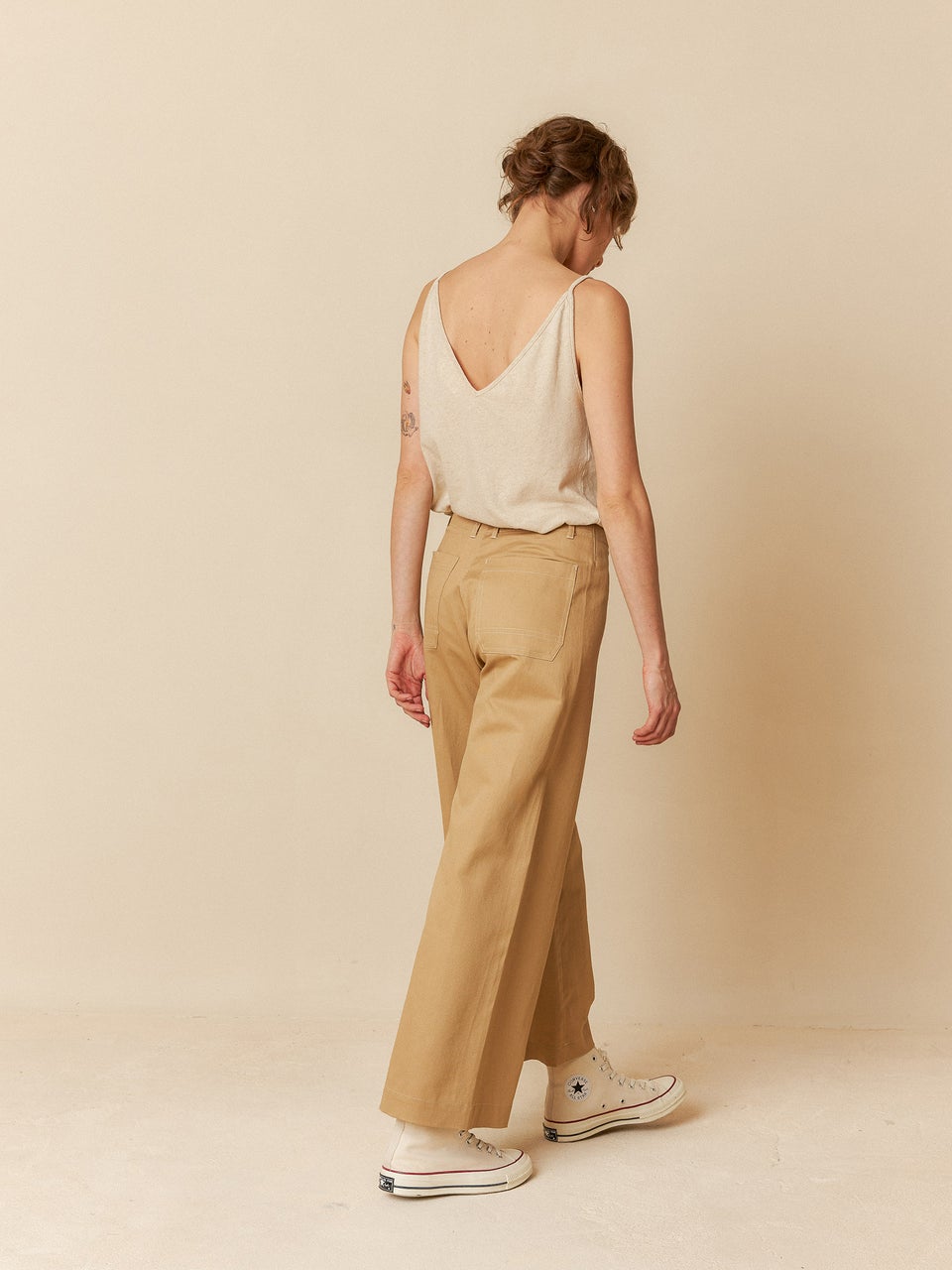 Indi & cold PANTALÓN CROP GABARDINA Tienda de fábrica