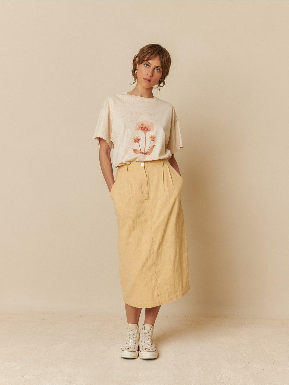 Indi & cold CAMISETA FLOR ALGODÓN Descuentos del mes