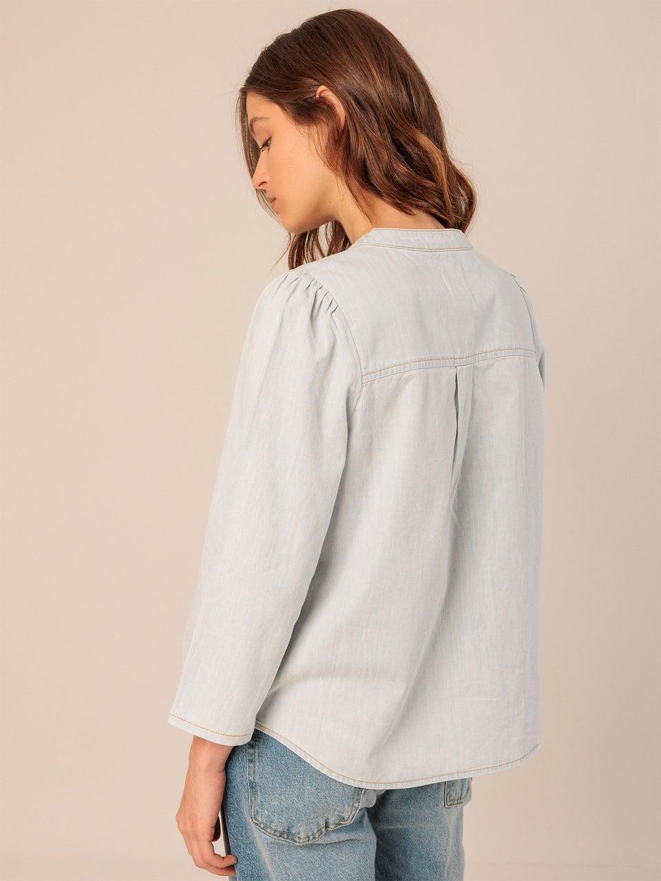 Indi & cold CAMISA DENIM CUELLO MAO Outlet