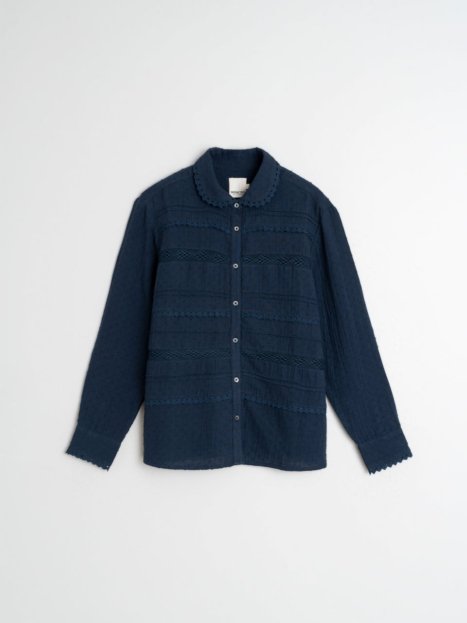 Indi & cold CAMISA DE PLUMETI Y PUNTILLA Ofertas