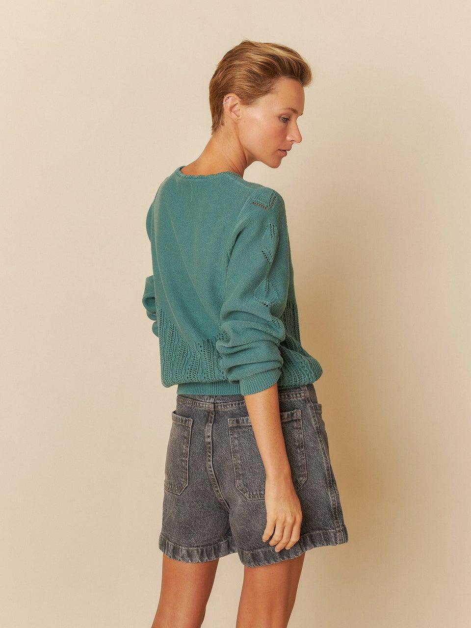 Indi & cold JERSEY EFECTO CROCHET Venta caliente