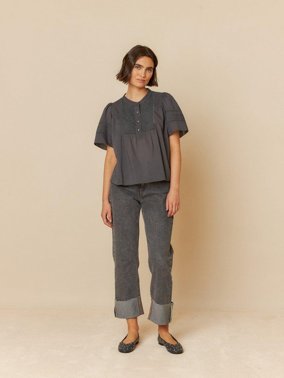 Indi & cold BLUSA VOILE BORDADA Rebajas top