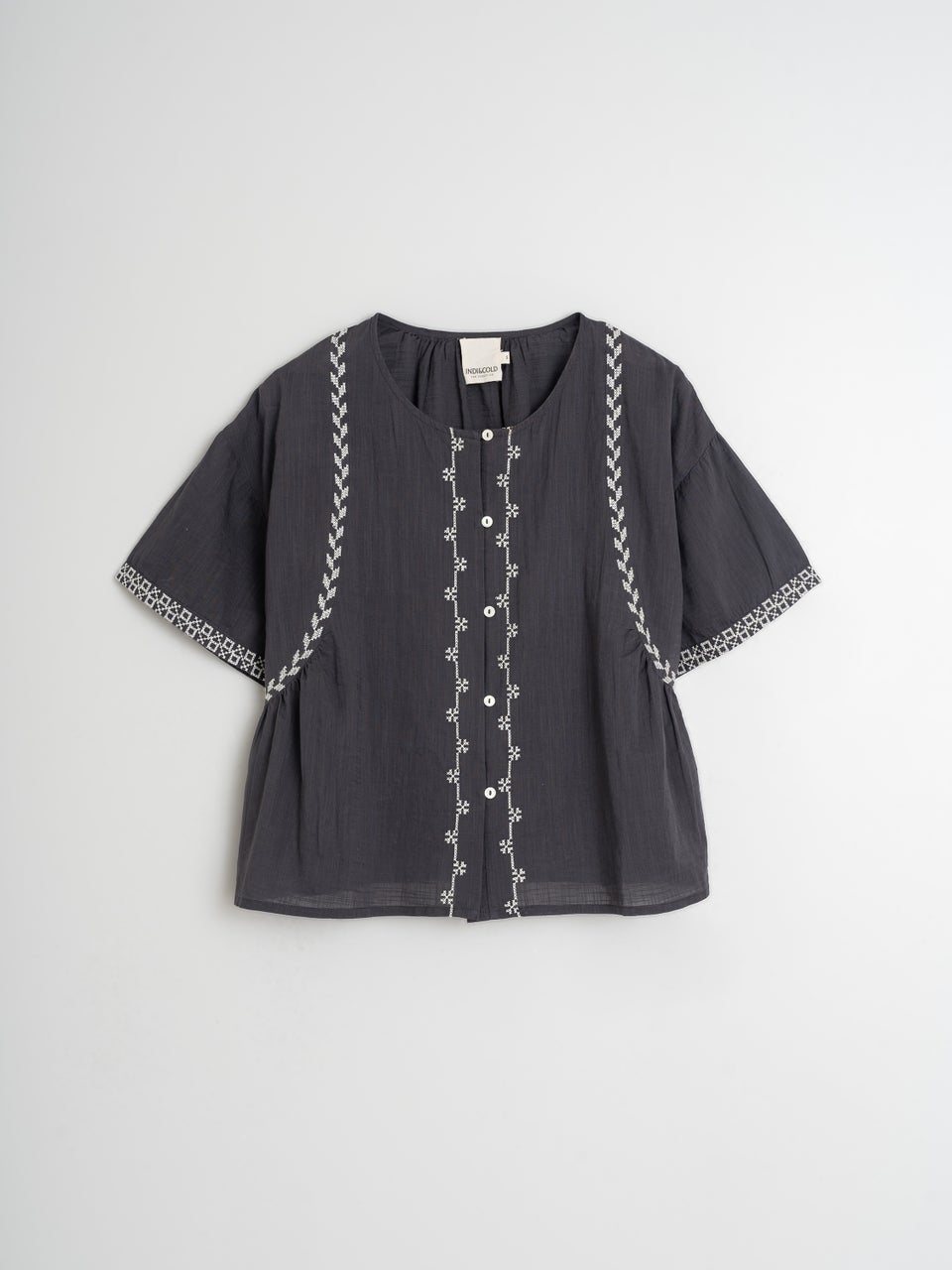 Indi & cold CAMISA TRAPECIO BORDADA Envío internacional gratuito