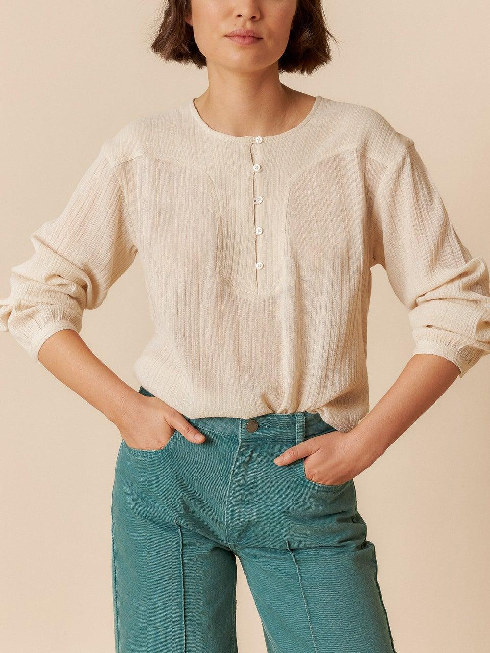 Indi & cold BLUSA BOMBINADA MANGAS Última moda