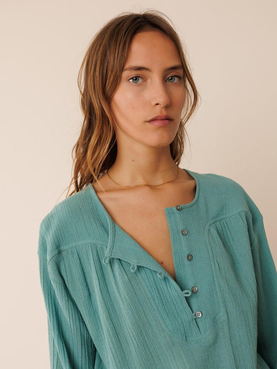 Indi & cold BLUSA BOMBINADA MANGAS Descuento por venta flash