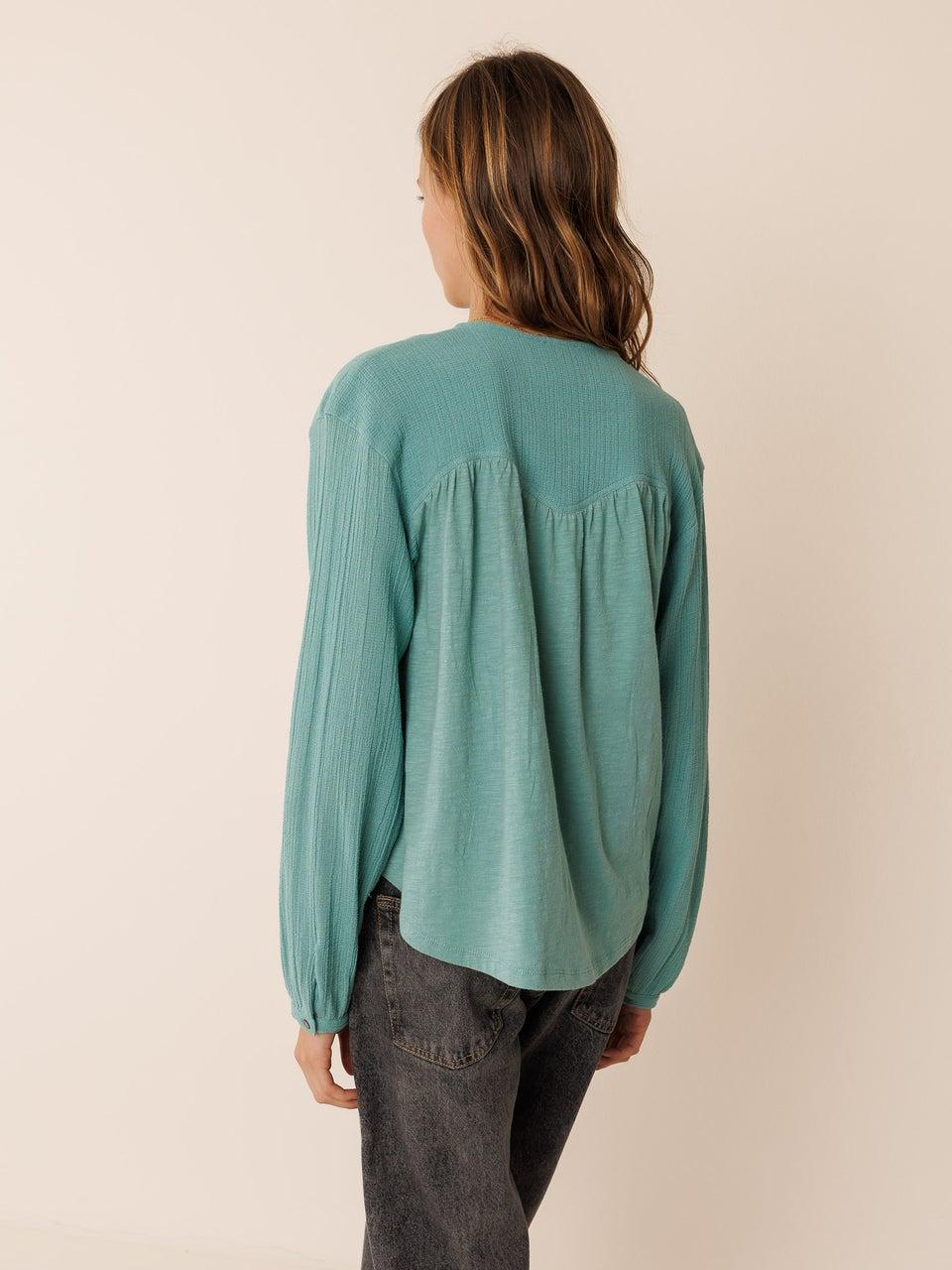 Indi & cold BLUSA BOMBINADA MANGAS Descuento por venta flash