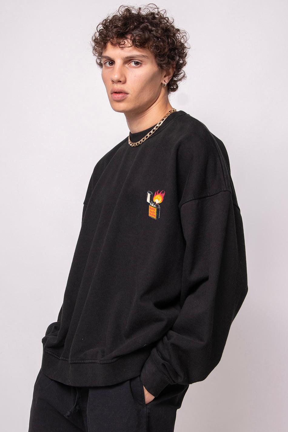 ﻿kaotiko Sudadera Washed Unknown Trip Black Promoción trimestral