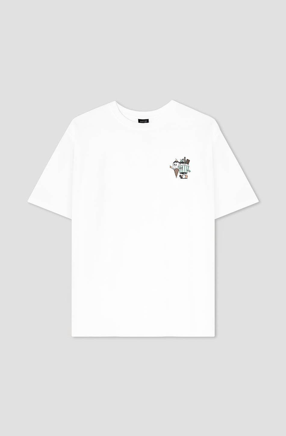 kaotiko Camiseta Washed Ice Cream White Grandes descuentos