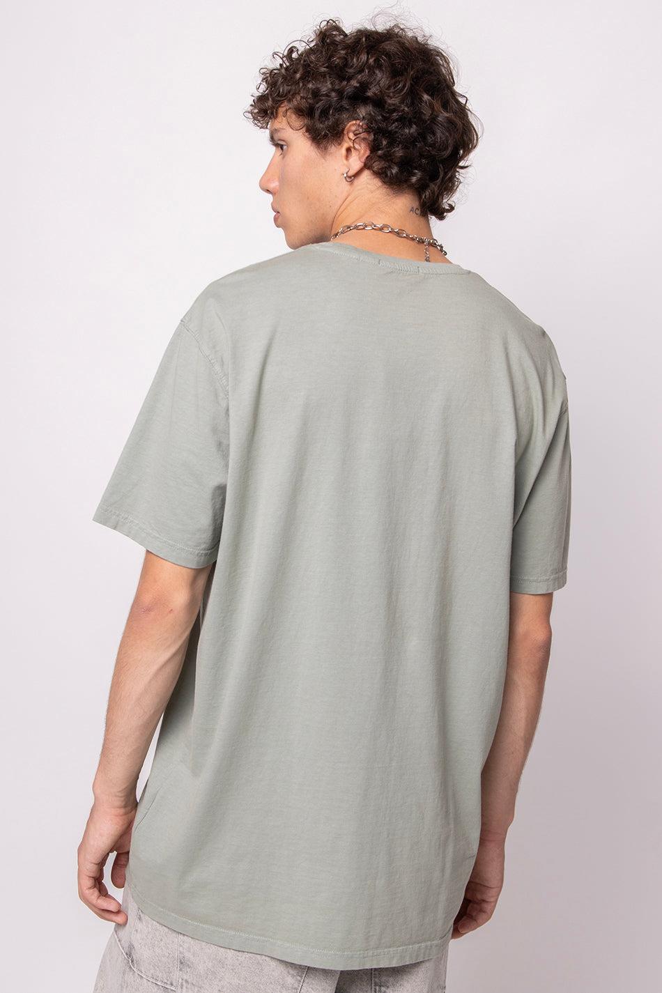 kaotiko Camiseta Washed Swans Green Libre de impuestos