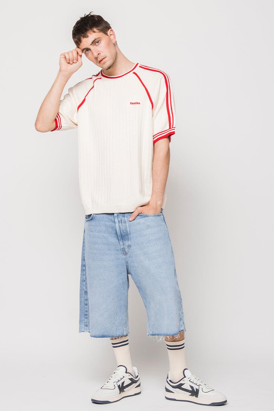 kaotiko Polo Vintage Ivory/ Red Última moda
