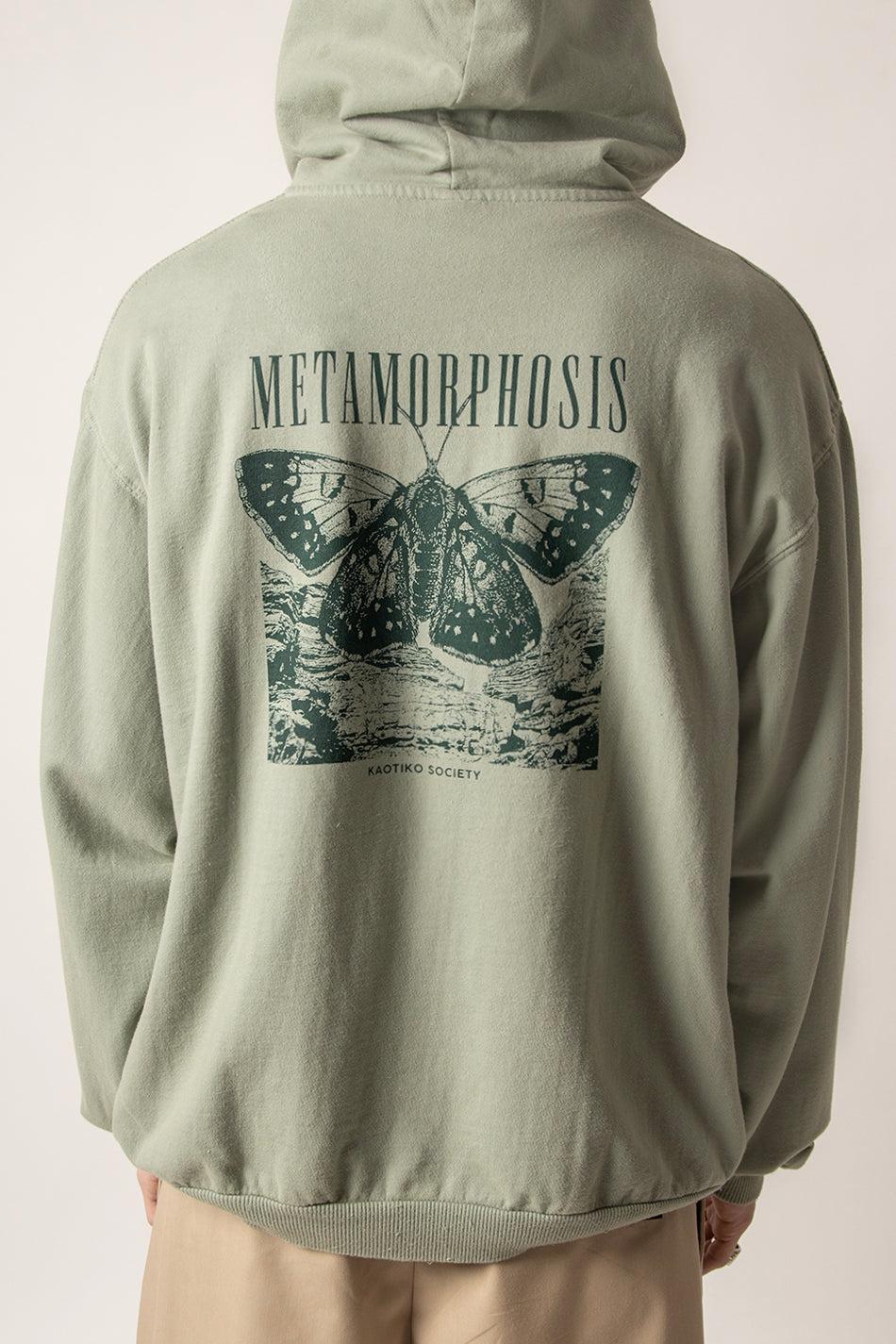 kaotiko Sudadera Washed Metamorphosis Light Green Rebajas de fin de temporada