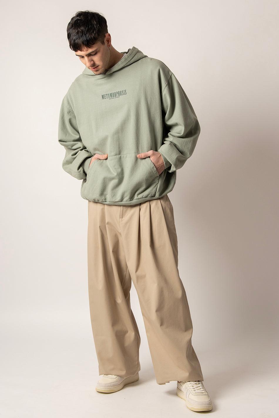 kaotiko Sudadera Washed Metamorphosis Light Green Rebajas de fin de temporada