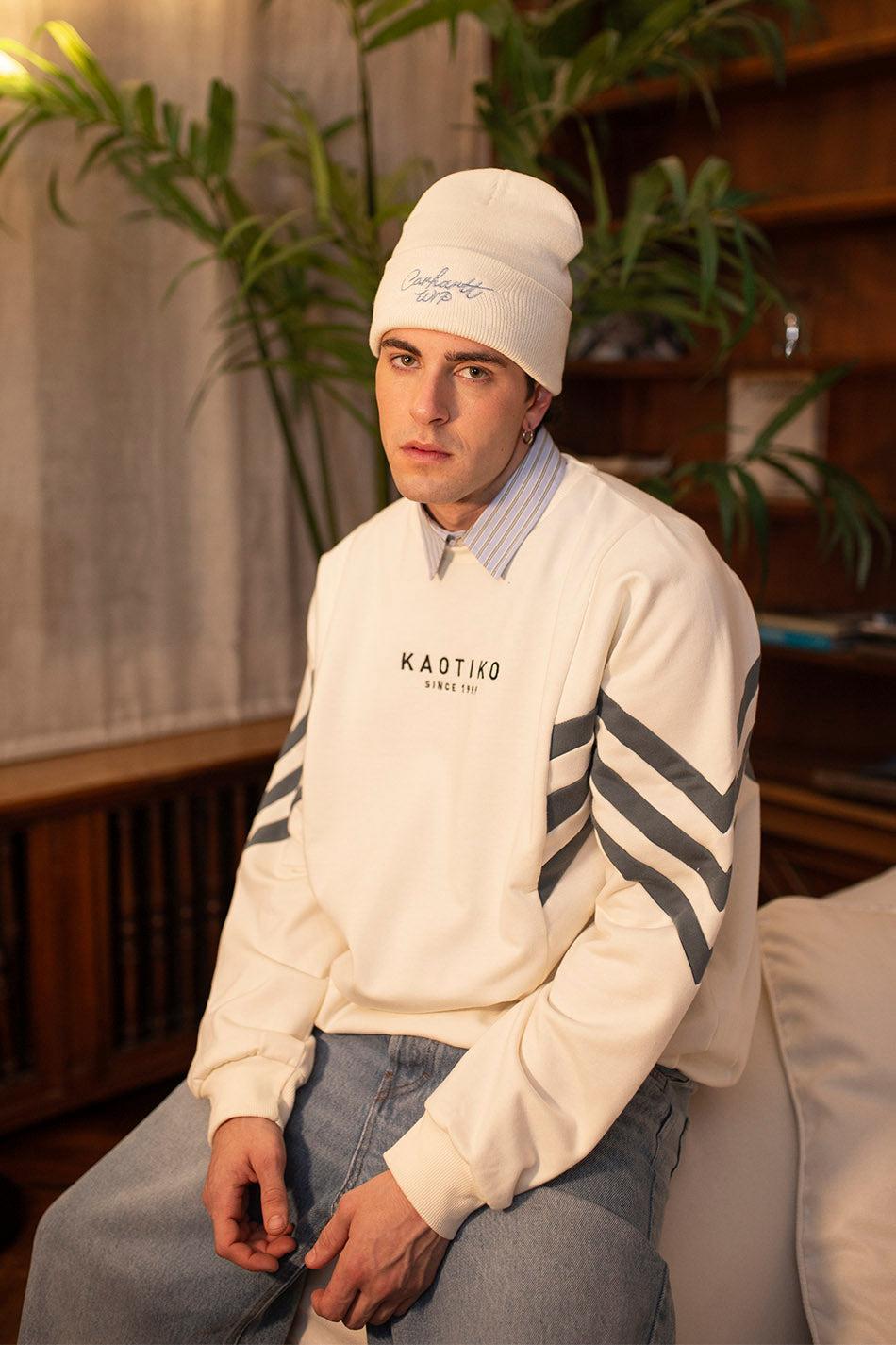 kaotiko Sudadera Chad Ivory / Board Gran oferta