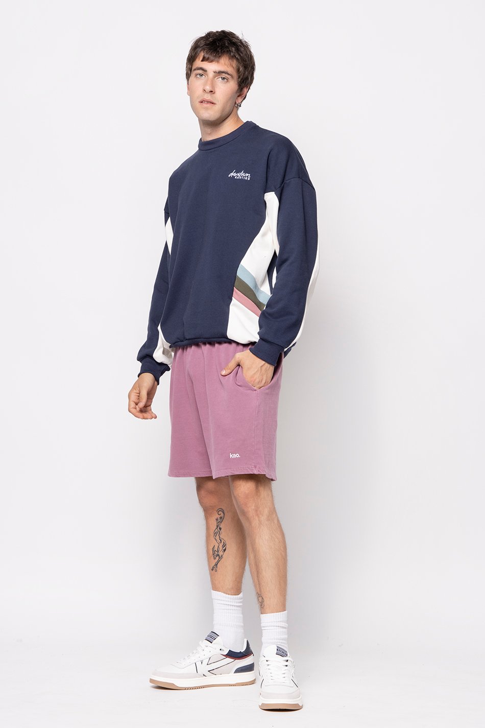 kaotiko Sudadera Munich Navy/ Ivory Ventas relámpago