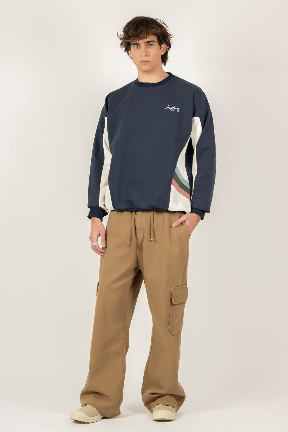 kaotiko Sudadera Munich Navy/ Ivory Ventas relámpago
