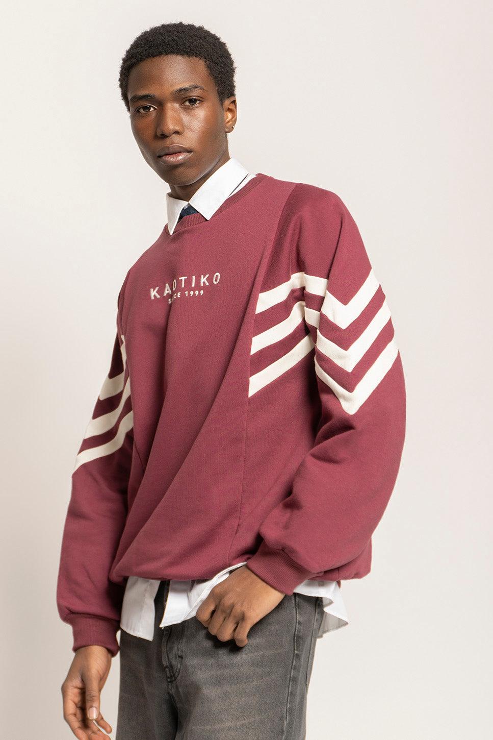 kaotiko Sudadera Chad Dark Burgundy/ Ivory Precio de fábrica