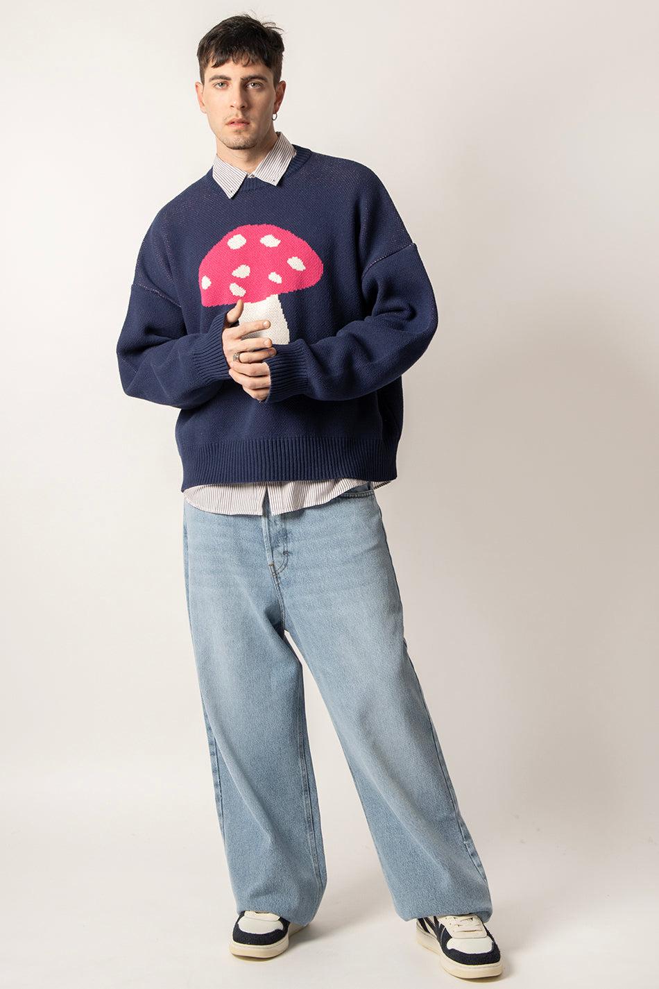 kaotiko Jersey Mushroom Navy Descuento por venta flash