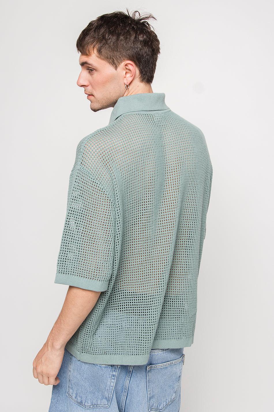 kaotiko Polo Crochet Water Green Devoluciones gratuitas