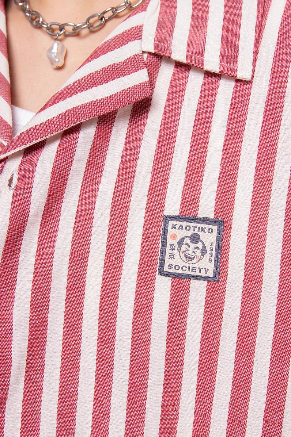 kaotiko Camisa Red Ivory Stripes Sumo 2025
