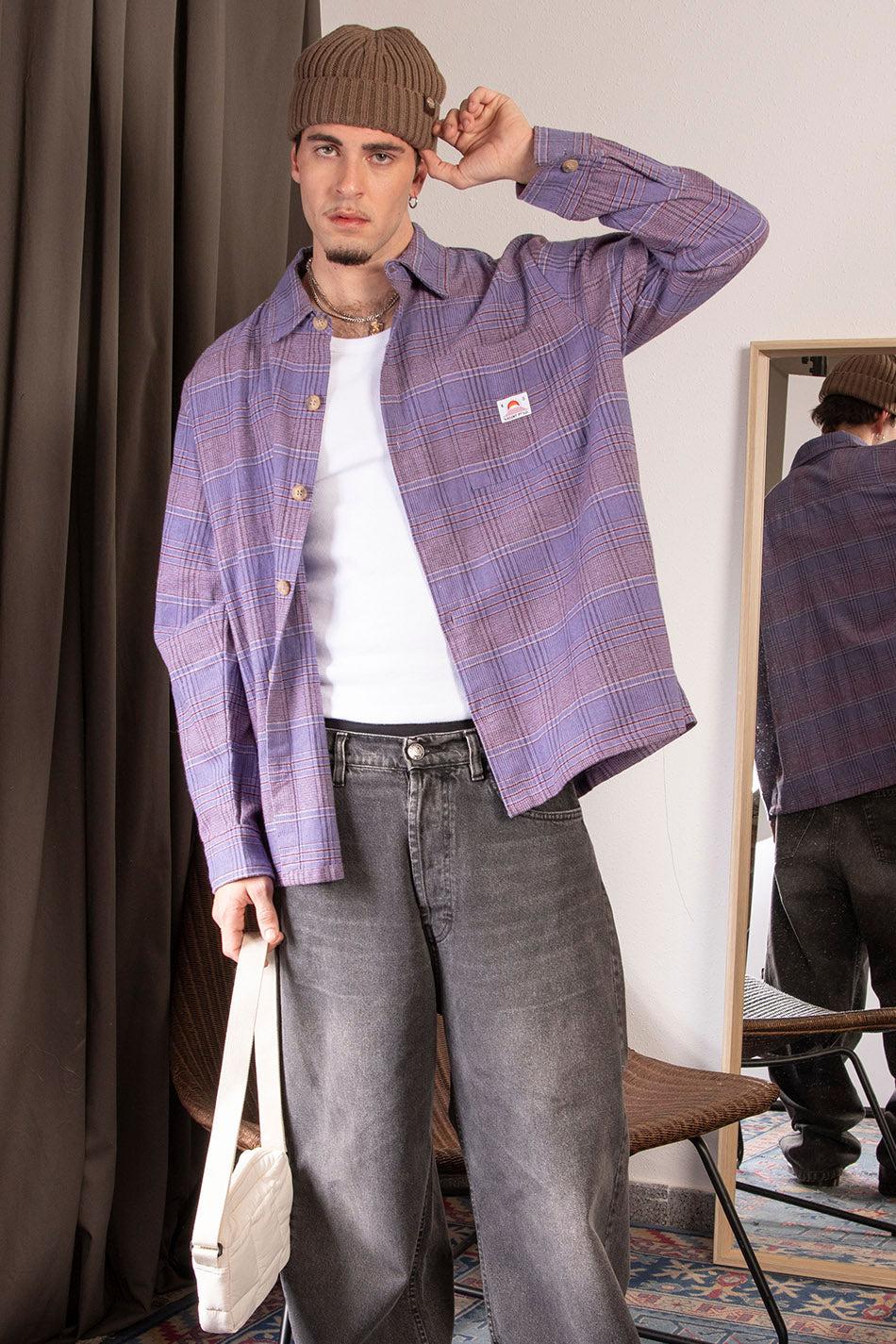 kaotiko Camisa Liverpool Checked Lilac Rebajas de fábrica