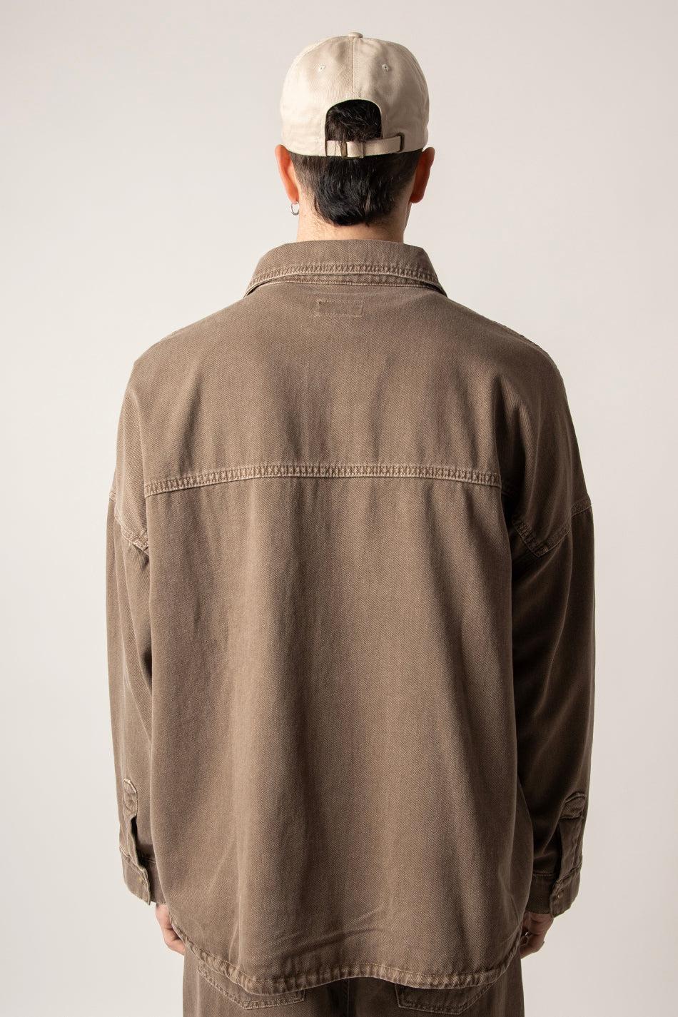 kaotiko Camisa Menkes Washed Brown Ventas relámpago