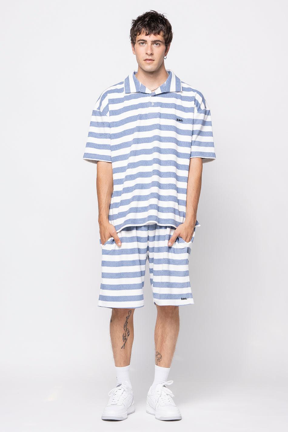 kaotiko Polo Towell Stripe Blue / White Envío gratis