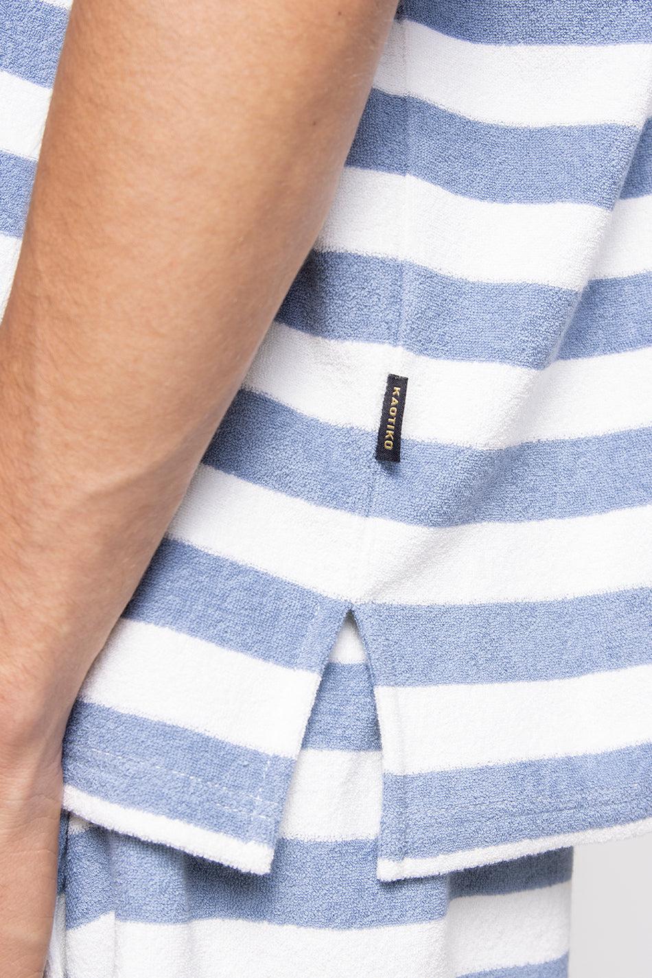 kaotiko Polo Towell Stripe Blue / White Envío gratis