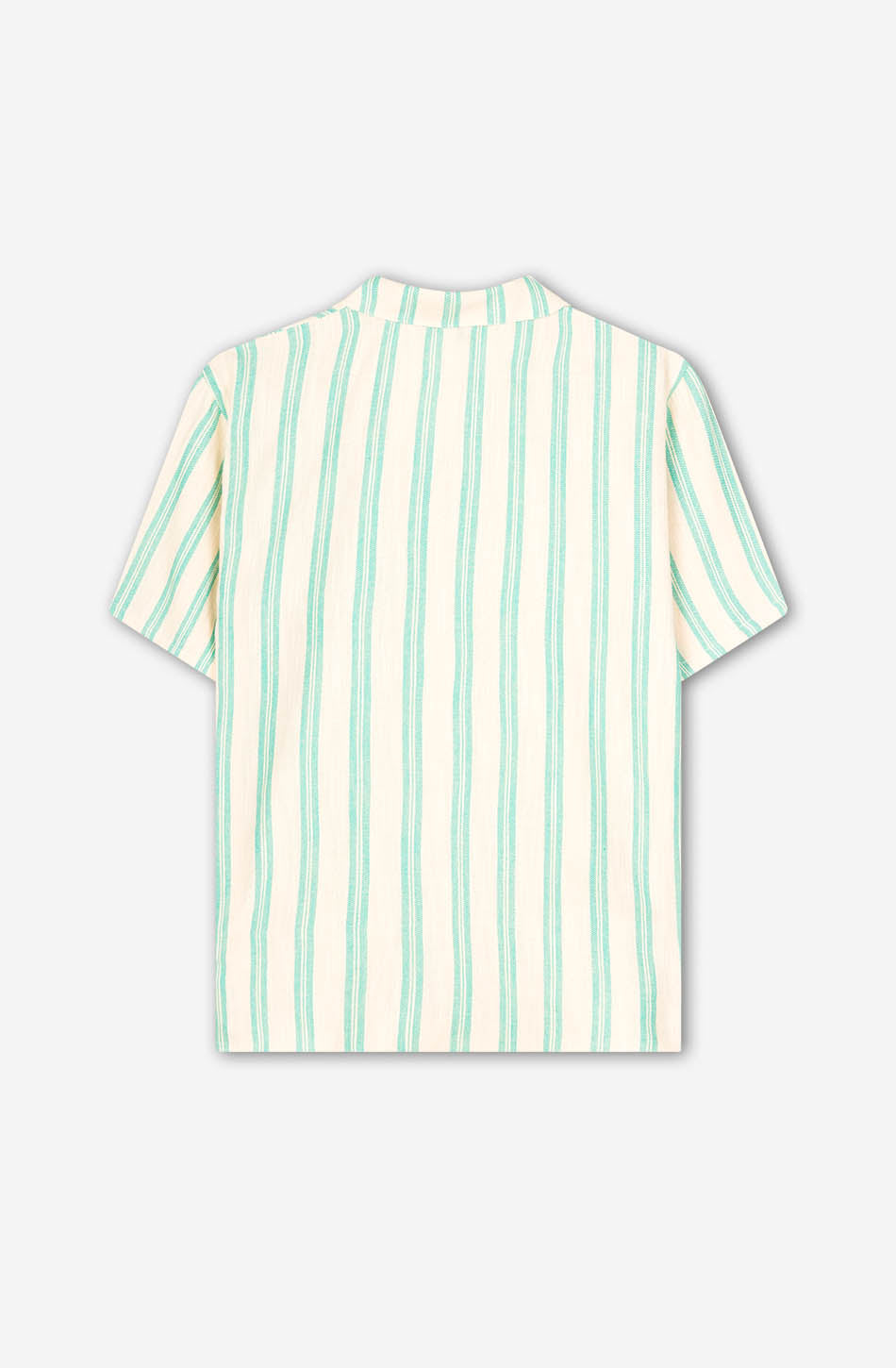 kaotiko Camisa Ozan Stripes Ivory/ Aqua Promoción por tiempo limitado