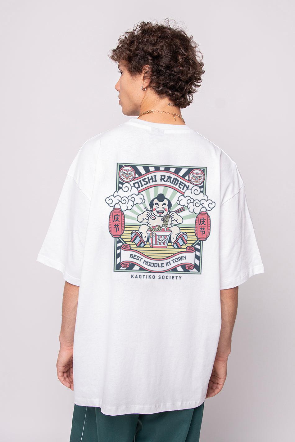 kaotiko Camiseta Organic Cotton Oishi Ramen White Limitado a 3 días