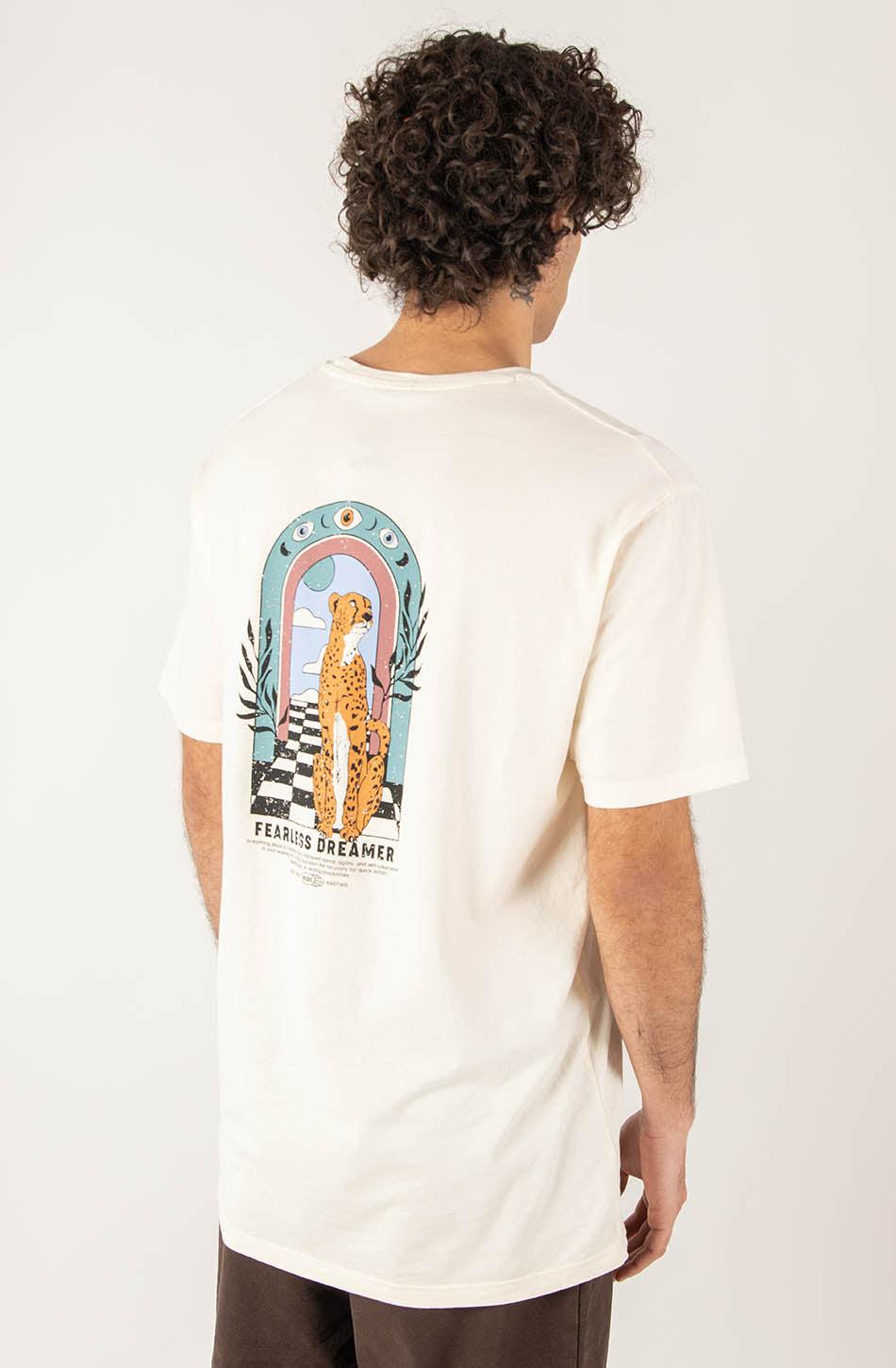 kaotiko Camiseta Washed Fearless Dreamer Ivory Ahorra y exporta