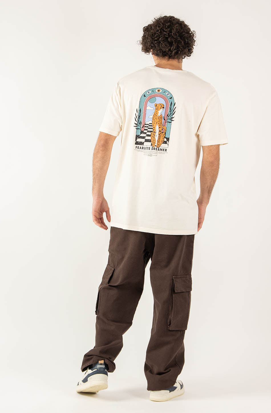 kaotiko Camiseta Washed Fearless Dreamer Ivory Ahorra y exporta