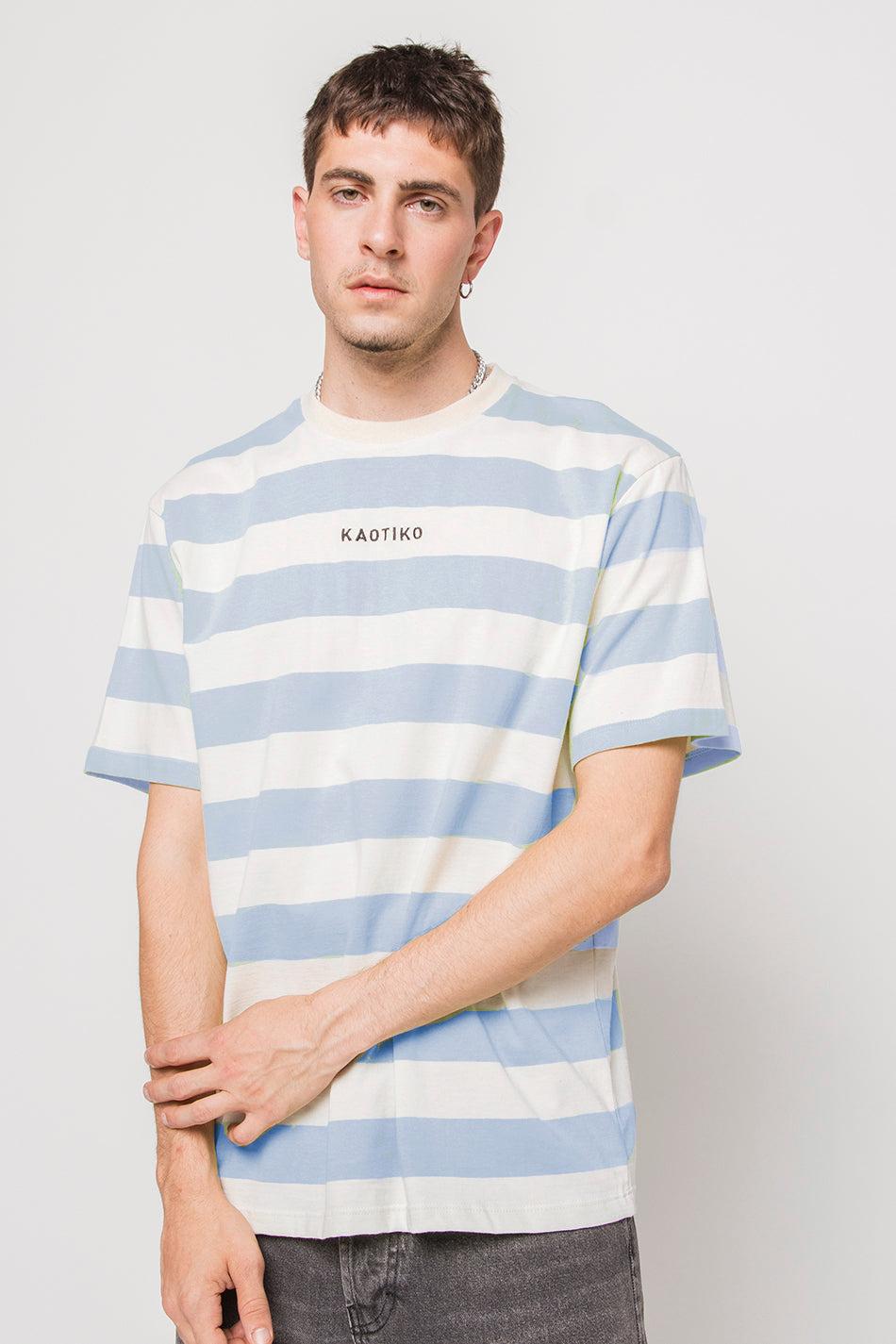 kaotiko Camiseta Niall Stripes Orchid Lila Precios de Black Friday