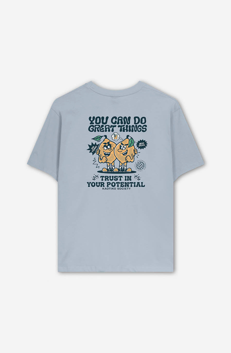 kaotiko Camiseta Washed You Can Do Great Things Steel En oferta