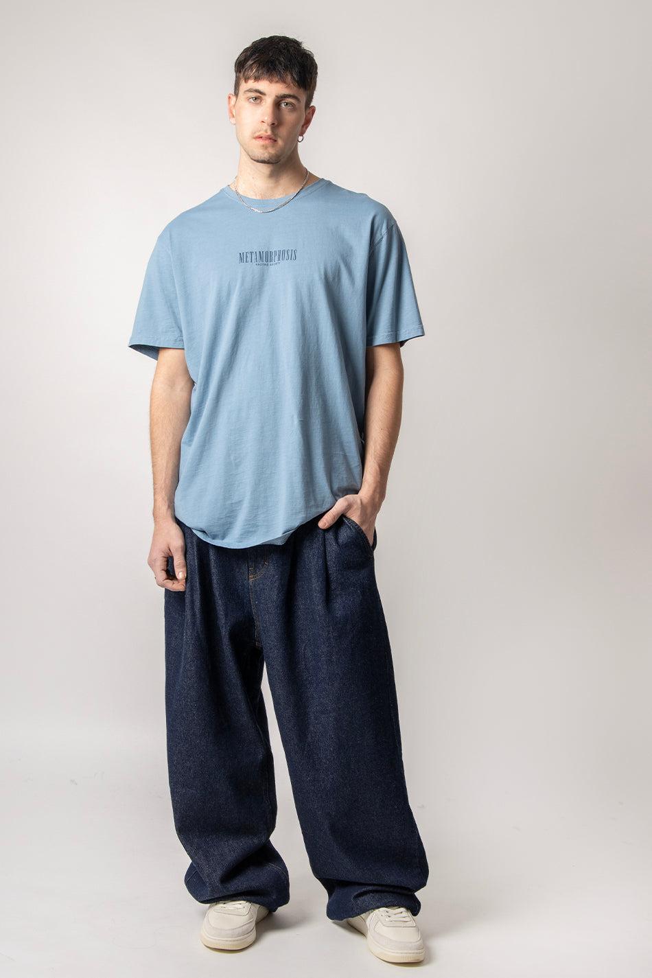 kaotiko Camiseta Washed Metamorphosis Blue Fly Descuento por venta flash