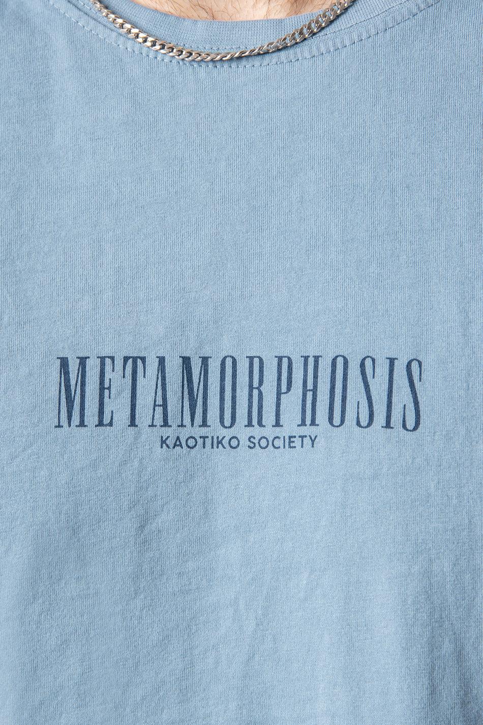 kaotiko Camiseta Washed Metamorphosis Blue Fly Descuento por venta flash