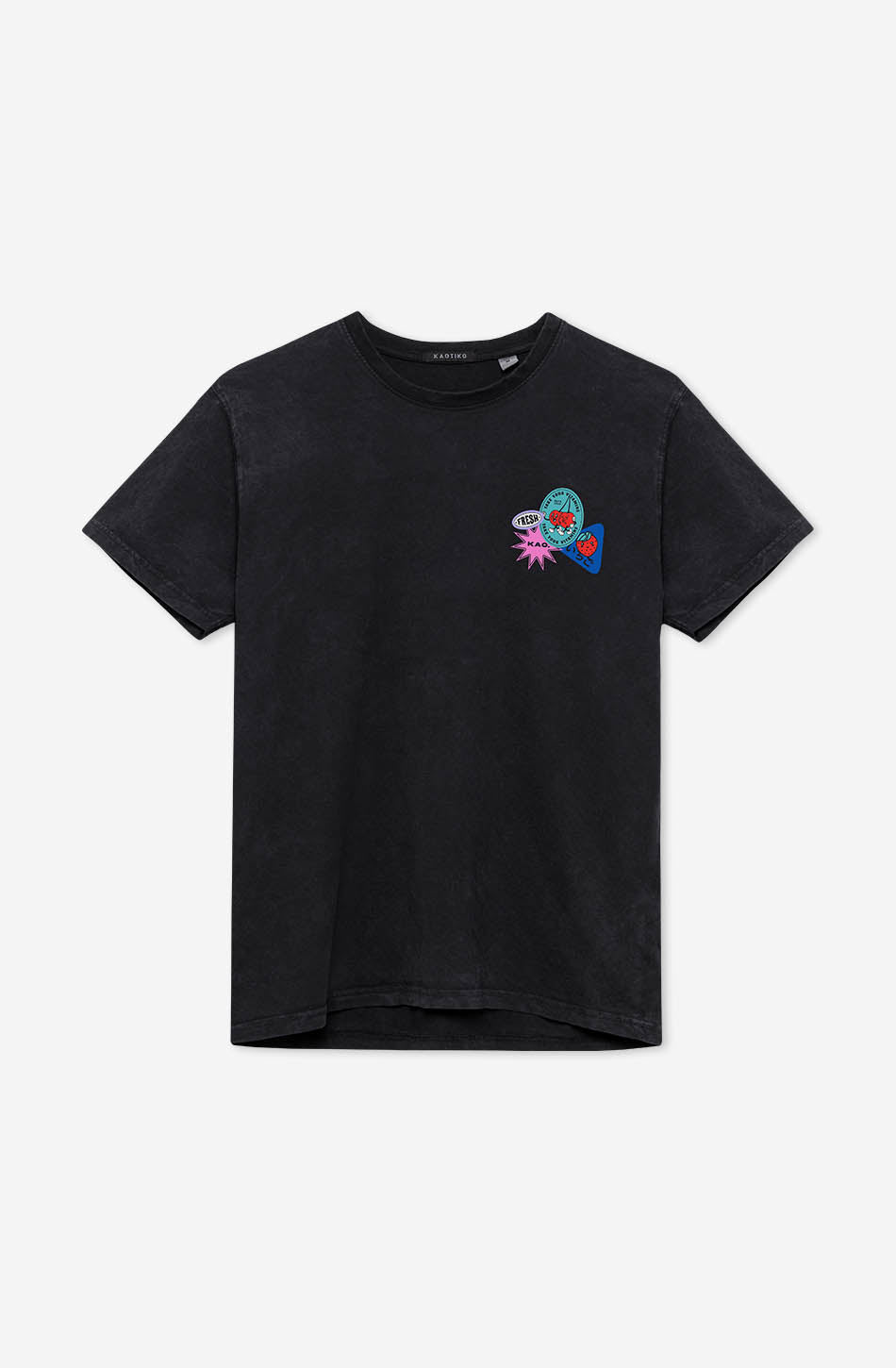 kaotiko Camiseta Washed Fresh Black