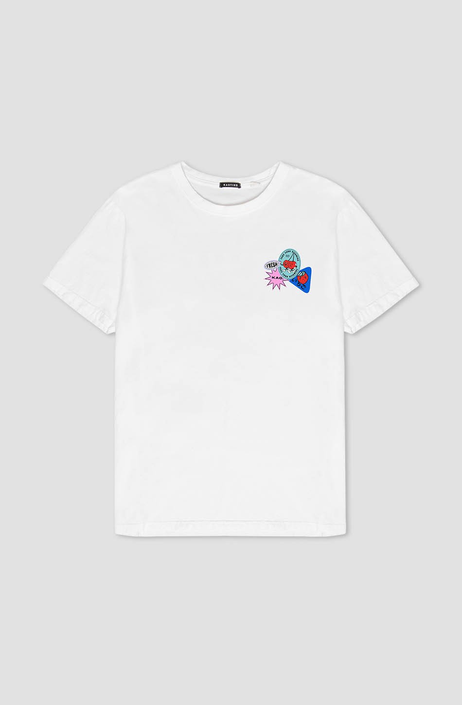 kaotiko Camiseta Washed Fresh White