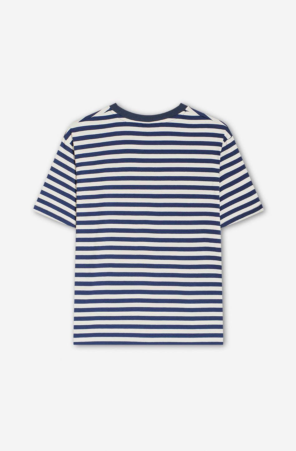 kaotiko Camiseta Stripes Bear Navy Ivory Outlet online