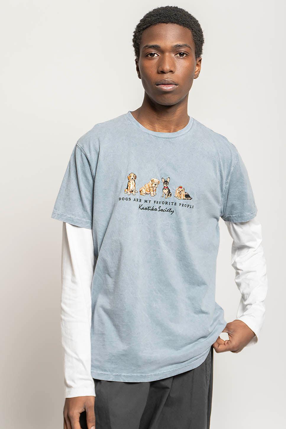 kaotiko Camiseta Washed Puppies Gang Steel En oferta