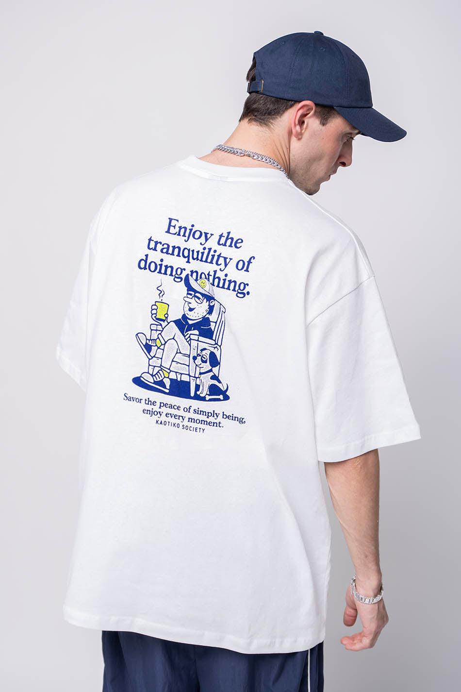 kaotiko Camiseta Doing Nothing Organic Cotton White Descuento