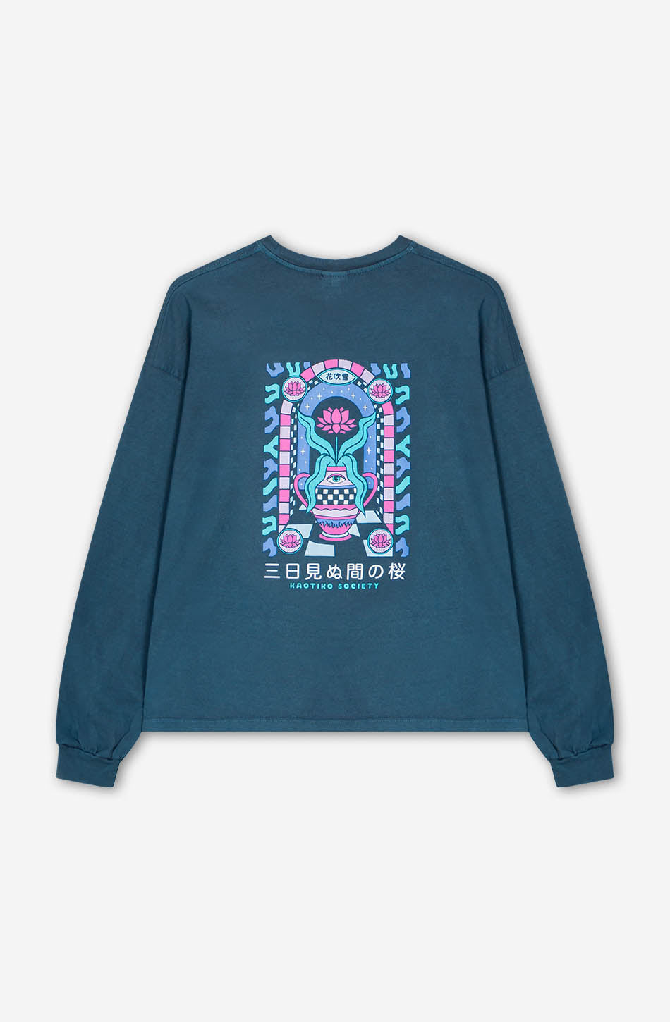 kaotiko Camiseta Washed Lotus Door Navy