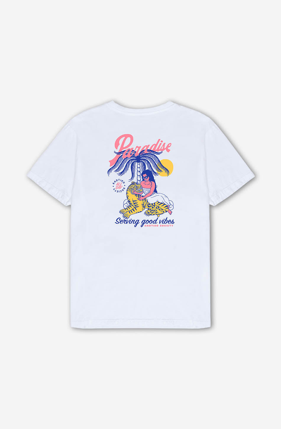 kaotiko Camiseta Washed Serving Good White