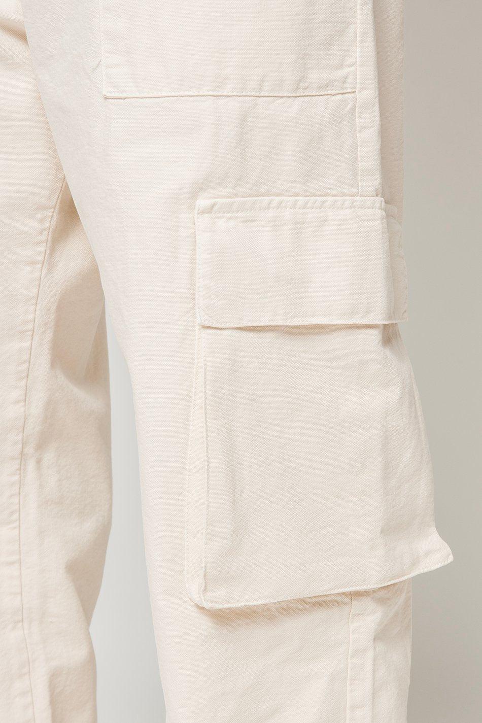 kaotiko Pantalón Cargo Relaxed Canvas Ivory Últimos 2 días