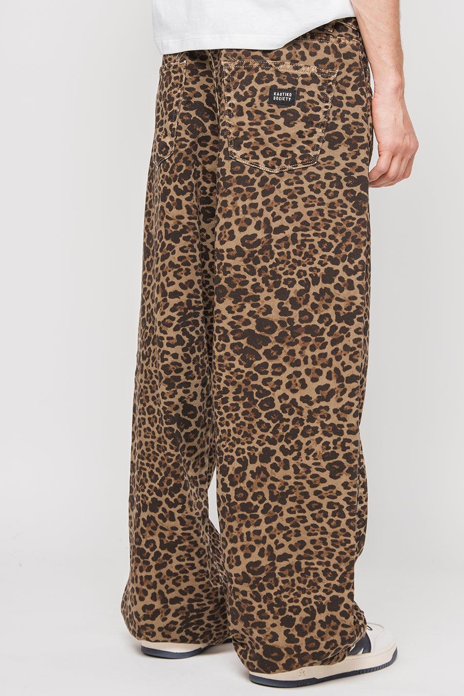 kaotiko Pantalón Loose Leopard Brown Precio de fábrica