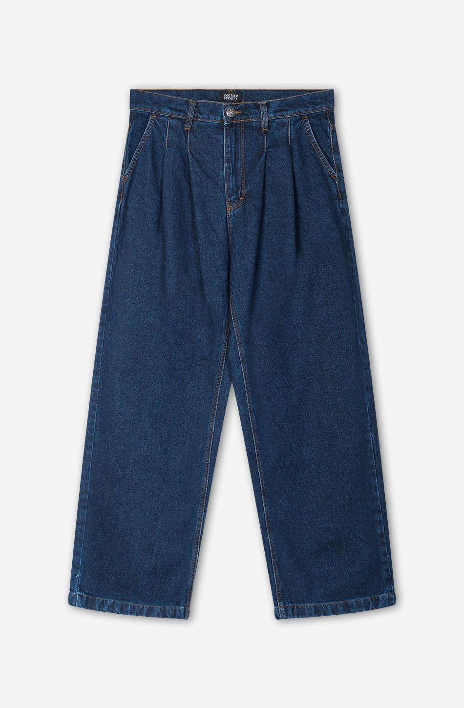 kaotiko Pantalón Stuttgart Wide Leg Dark Denim Promoción por tiempo limitado