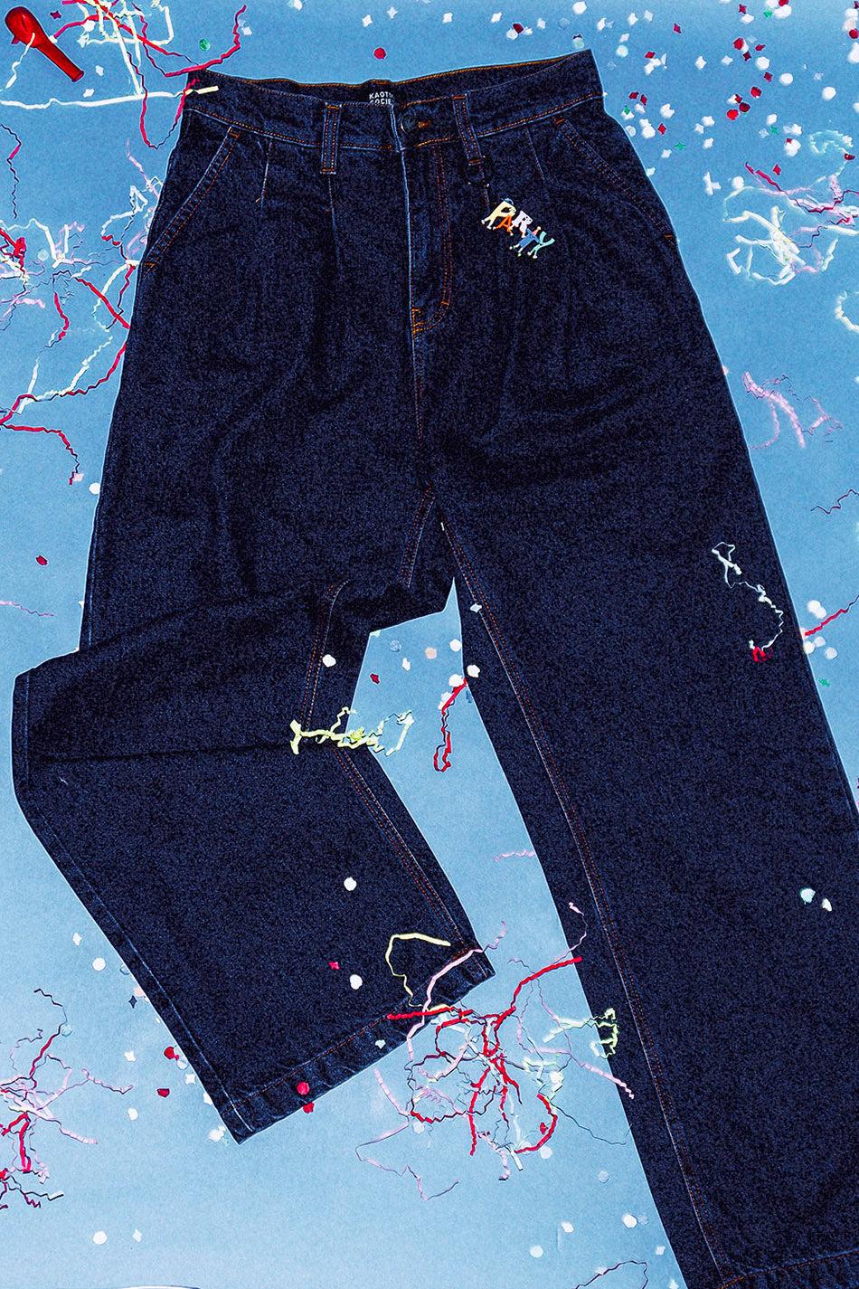kaotiko Pantalón Stuttgart Wide Leg Dark Denim Promoción por tiempo limitado