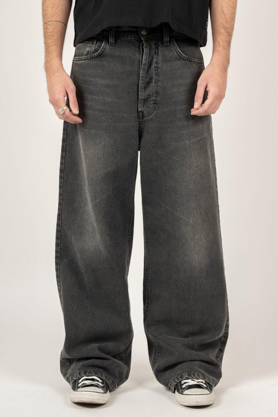 kaotiko Pantalón Loose Baggy Denim Black Superdescuento