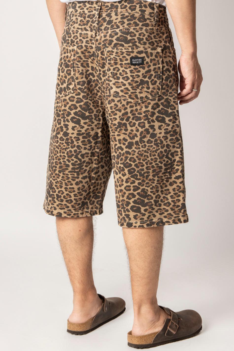 kaotiko Bermuda Loose Leopard Brown En línea