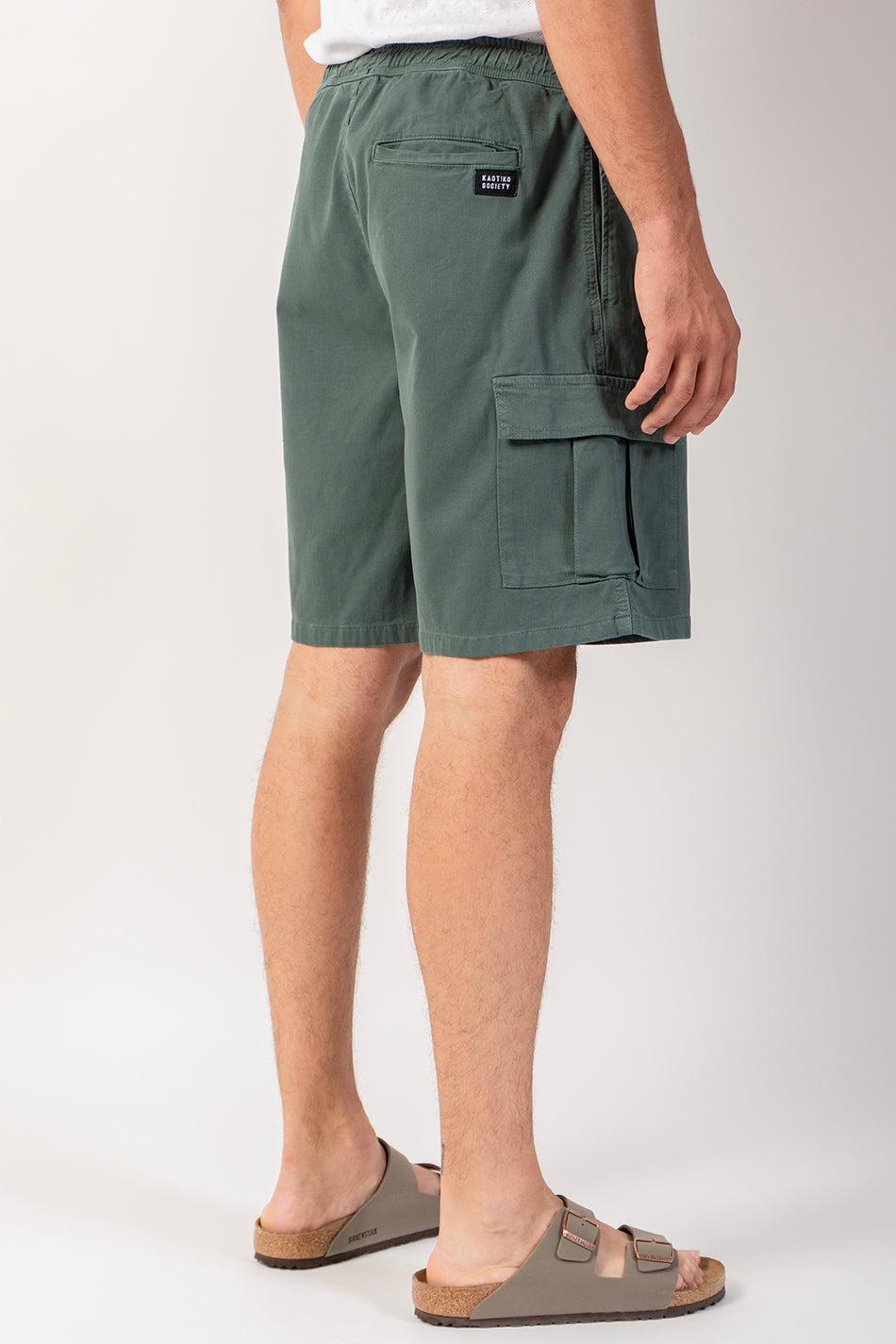 kaotiko Bermuda Cargo Wide Leg Palid Green Ofertas