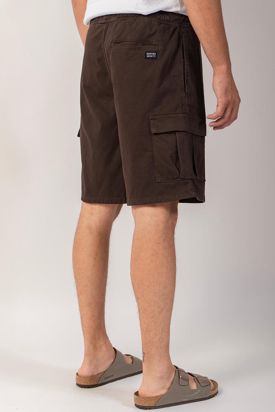 kaotiko Bermuda Cargo Wide Leg Brown Light Venta caliente